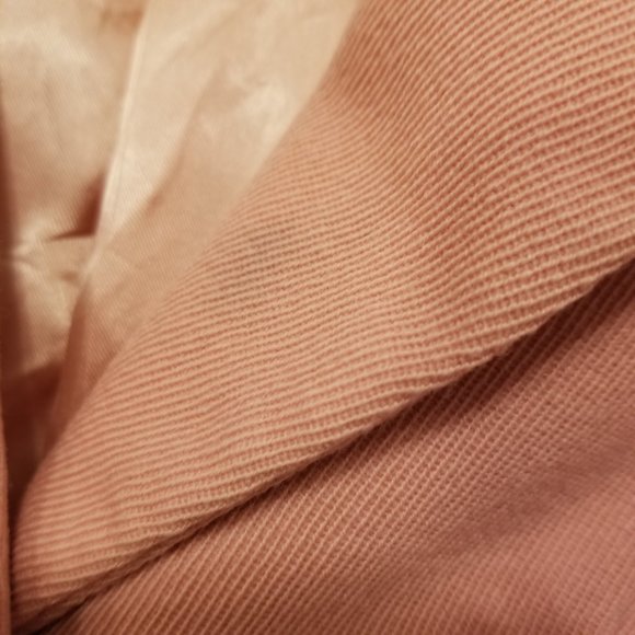 Vintage 50-60's Diagonal Textured Wool Cropped Pink Jacket Worker Union Blazer - Picture 6 of 16